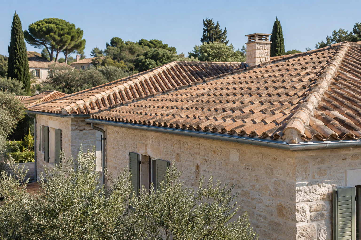 Toiture en tuiles du sud de la France : entretien de toiture Caissargues