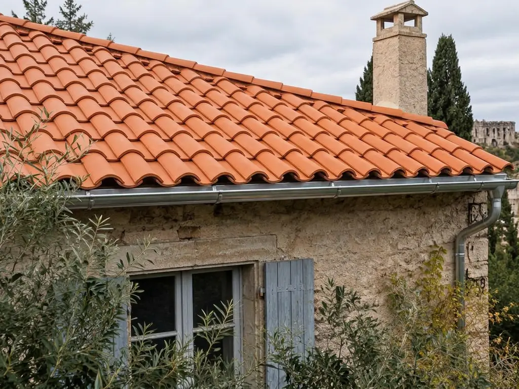 Après travaux : Réfection toiture et gouttières zinc – Caissargues