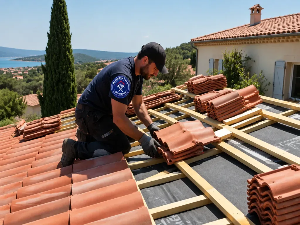 Pose de tuiles neuves sur écran HPV – Caissargues – travaux réalisés par Mathurin Dylan Couvreur